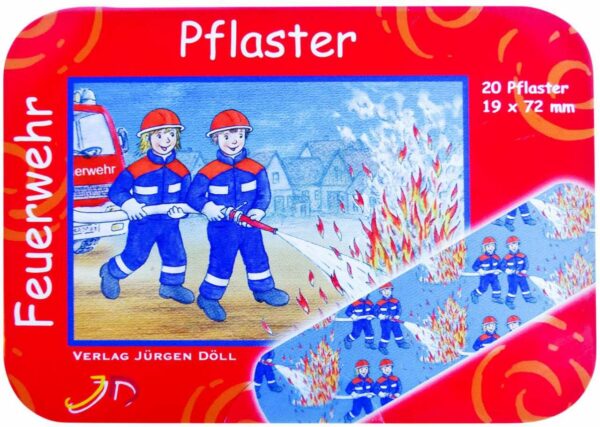 Kinderpflaster Feuerwehr Dose