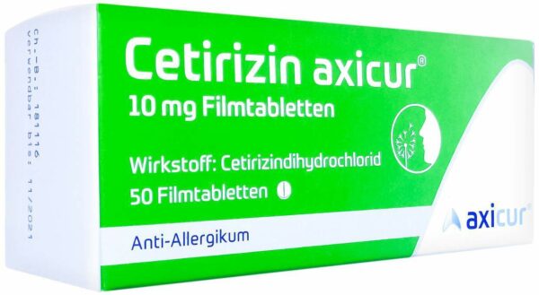 Cetirizin Axicur 10 mg 50 Filmtabletten