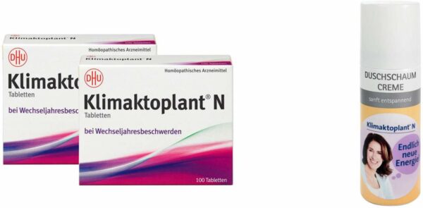 Sparset Klimaktoplant N 2 x 100 Tabletten + gratis Duschschaum 50 ml