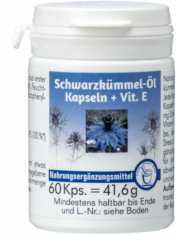 Schwarzkümmelöl + Vitamin E 60 Kapseln