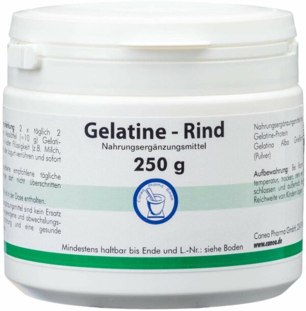 Gelatine Rind Dose 250 G Pulver