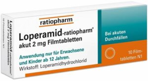 Loperamid-ratiopharm akut 2 mg - 10 Filmtabletten