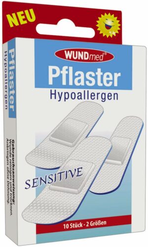 Pflaster Hypoallergen Sensitive 2 Größen 10 Pflaster