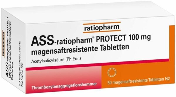 ASS-ratiopharm PROTECT 100 mg 50 magensaftresistente Tabletten