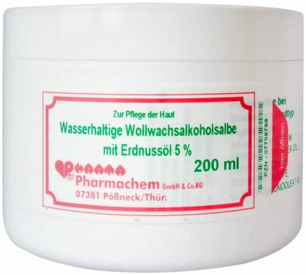 Wollwachsalkoholsalbe Wasserhaltig Mit Erdnussöl 5% 200 G Salbe