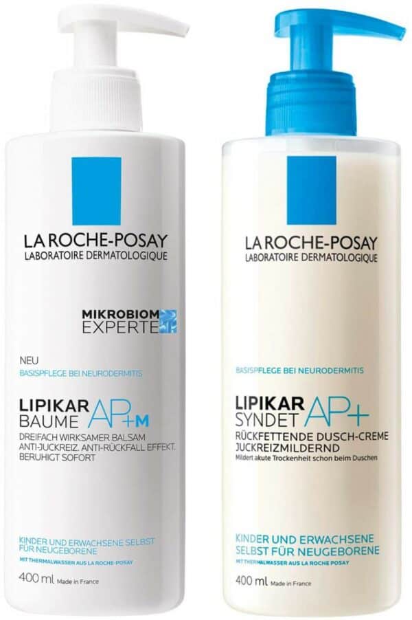 La Roche Posay Lipikar Baume AP+ M Balsam 400 ml + Lipikar Syndet AP+ 400 ml Gel