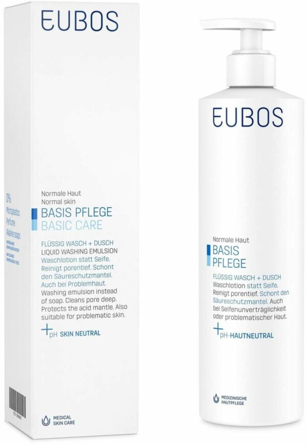 Eubos Flüssig Blau Mit Dosierpumpe Unparfümiert 400 ml