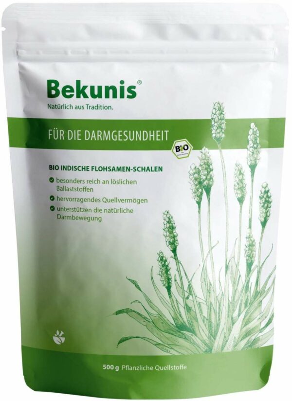 Bekunis Indische Flohsamen Schalen 500 G