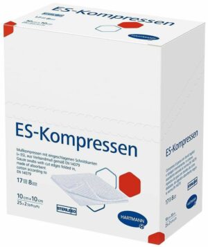 ES-Kompressen steril 10 x 10 cm 8 fach  25 x 2 Stück