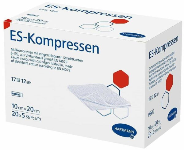 Es-Kompressen Steril 10x20cm Großpackung