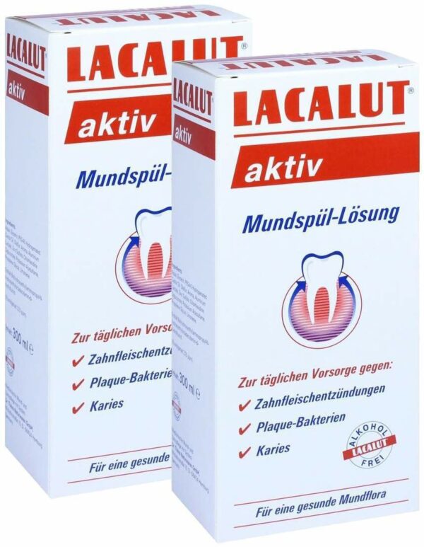 Lacalut Aktiv Mundspüllösung 2 x 300 ml Lösung