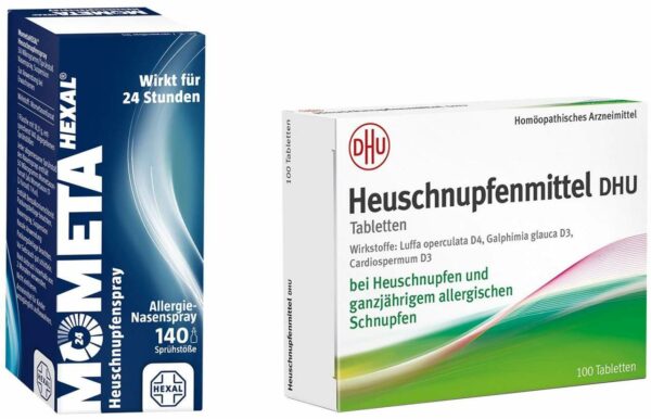 Sparset Allergie Mometahexal Heuschnupfenspray 50 µg 140 Sprühstöße 18 g + Heuschnupfenmittel DHU 100 Tabletten