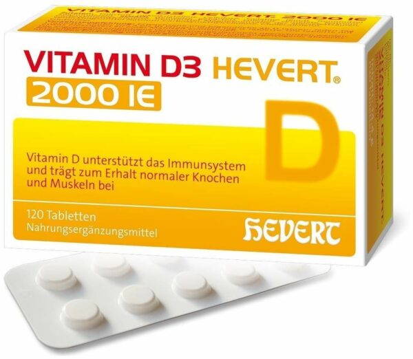 Vitamin D3 Hevert 2.000 I.E. 120 Tabletten