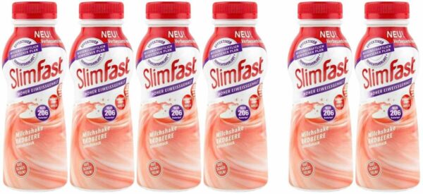 Slim Fast Fertigdrink Erdbeere 4 x 325 ml + gratis 2 x 325 ml