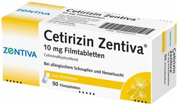 Cetirizin Zentiva 10 mg 50 Filmtabletten