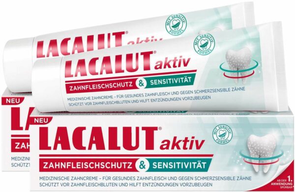 Lacalut aktiv Zahnfleischschutz & Sensitivität 2 x 75 ml Zahncreme