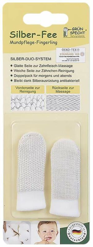 Mundpflege Fingerling Silber-Fee Weiss