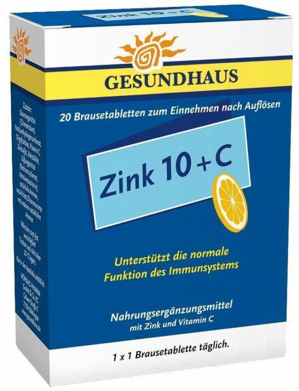 Zink 10 + C Brausetabletten 20 Brausetabletten