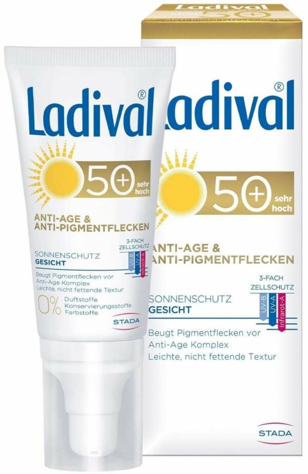 Ladival Sonnenschutz Gesicht Anti Pigmentflecken Creme LSF 50+ 50ml