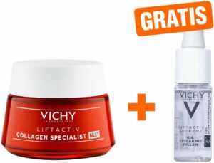 Vichy Liftactiv Collagen Specialist Nacht 50 ml Creme + gratis Vichy Liftactiv Epidermic H.A. Filler Konzentrat 10 ml