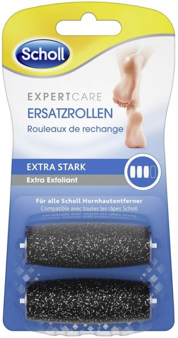 Scholl Velvet Smooth Pedi Wet & Dry 2 Ersatzrollen extra stark mit Diamantpartikel 2 Stück