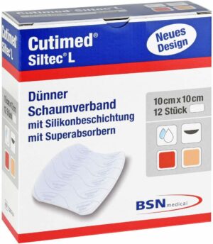 Cutimed Siltec L Schaumverband 10 X 10 cm 12 Stück