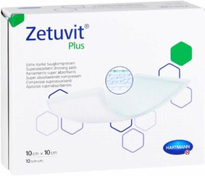 Zetuvit Plus Extrastarke Saugkompr.Steril 10x10 cm