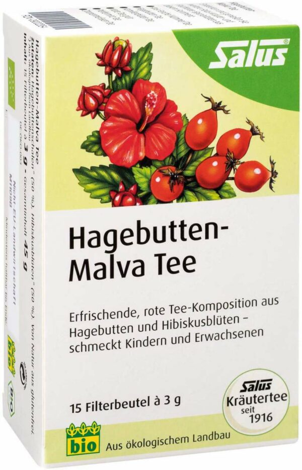 Hagebutten Malva Tee Bio Salus 15 Filterbeutel