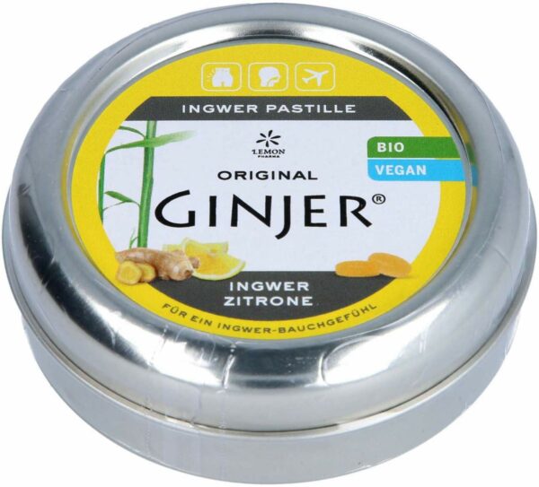 Ingwer Ginjer Pastille Zitrone Bio 40 G