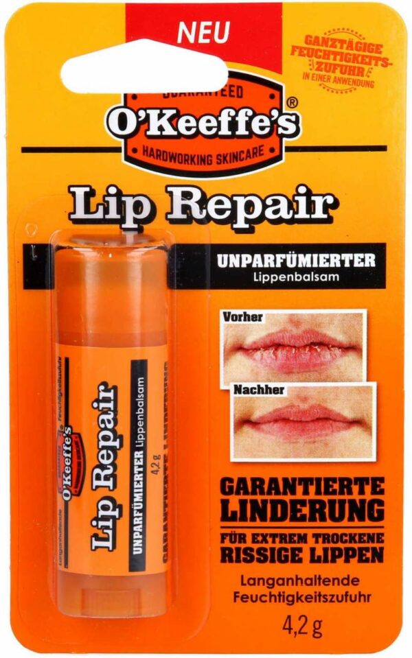 O Keeffe s Lip Repair Lippenbalsam Unparfümiert 4