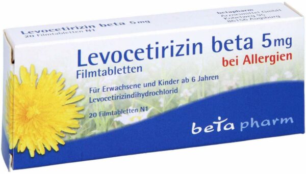 Levocetirizin Beta 5 mg 20 Filmtabletten