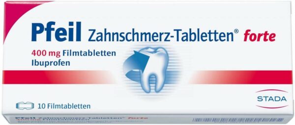 Pfeil Zahnschmerztabletten forte 10 Filmtabletten