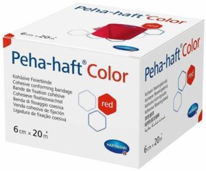 Peha Haft Color Fixierbinde Latexfrei 6cmx20m Rot