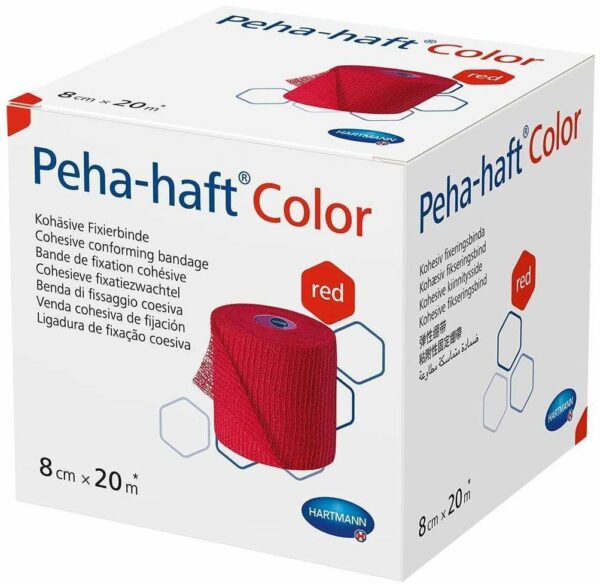 Peha Haft Color Fixierbinde Latexfrei 8 cm X 20 M Rot 1 Binde