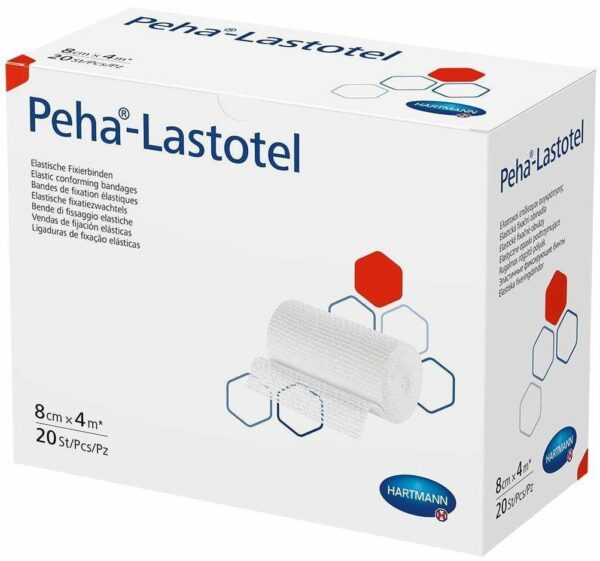 Peha Lastotel Fixierbinde 8 cm X4 M 20 Binden