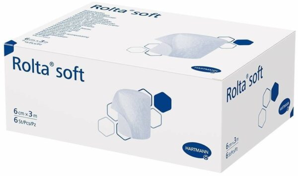 Rolta Soft Synthetische Wattebinde 3 M X 6 cm 6 Binden