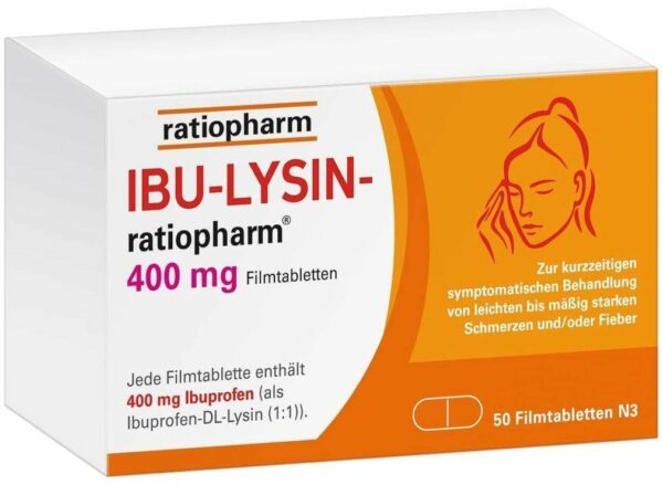 Ibu Lysin ratiopharm 400 mg 50 Filmtabletten