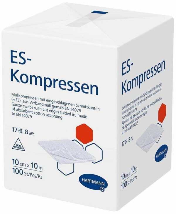 Es-Kompressen Unsteril 10 X 10 cm 8fach 100 Kompressen