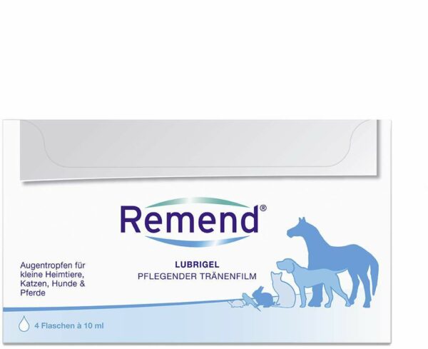 Remend Lubrigel Für Hund Katze Pferd 4 X 10 ml Augentropfen