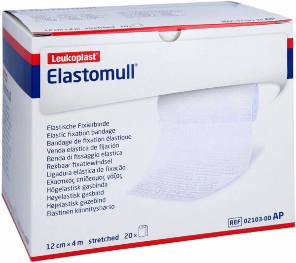 Elastomull 4 M X 12 cm Elast. Fixierbinde 20 Stück