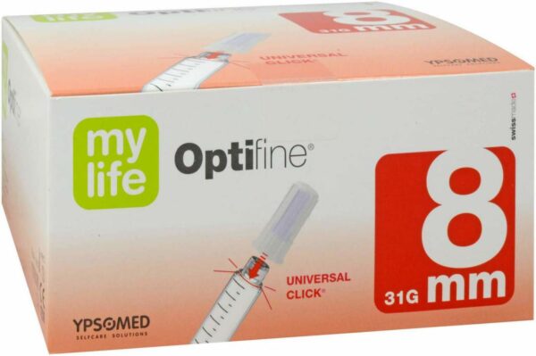 Mylife Optifine Pen-Nadeln 8 mm Cpc 100 Stk