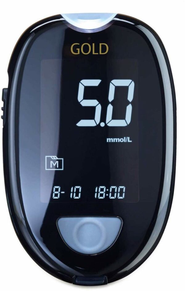 Glucocheck Gold Blutzuckermessgerät Set Mmol Pro L