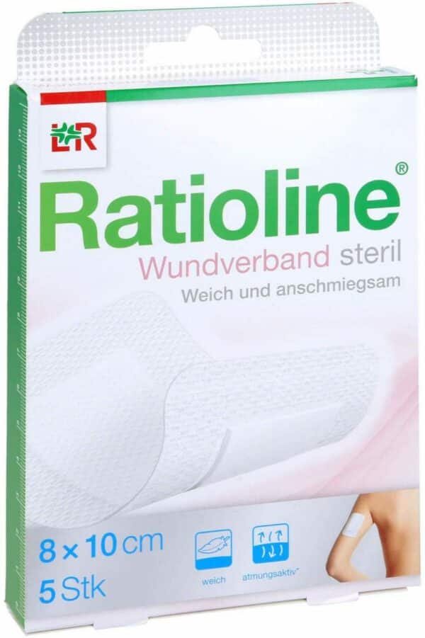 Ratioline Wundverband 10 X 8 cm Steril 5 Stück