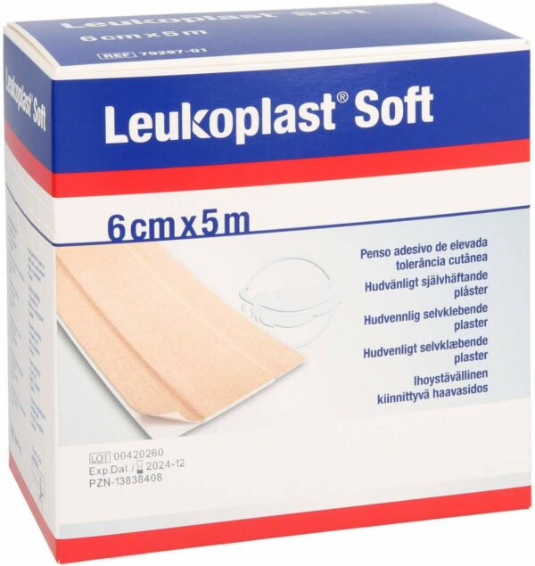 Leukoplast Soft Pflaster 6 cm X 5 M Rolle  1 Stück