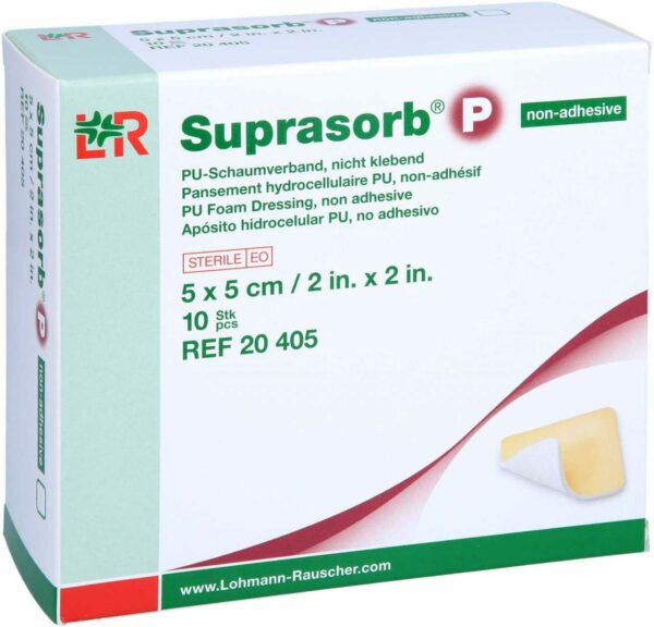 Suprasorb P Pu-Schaumv.Nicht Klebend 5 X 5 cm 10 Stk