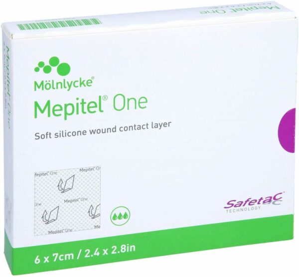 Mepitel One 6 X 7 cm Silikon Netzverband 5 Stück