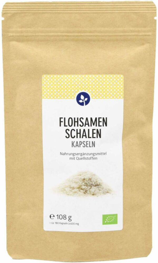 Flohsamenschalen 500 mg Bio 180 Kapseln