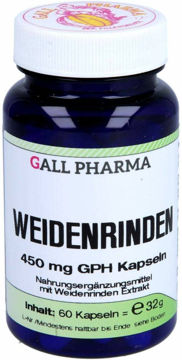 Weidenrinden 450 mg Gph Kapseln 60 Stk