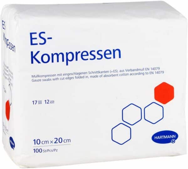 Es Kompressen Unsteril 10 X 20 cm 12fach 100 Stk