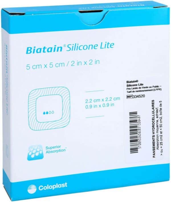 Biatain Silicone Lite Schaumverband 5 X 5 cm 5 Stück